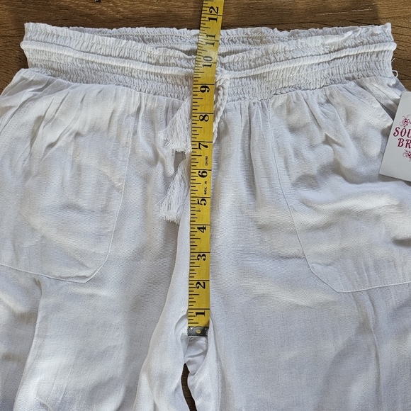 Southern Breeze Blue & White Tie Dye Beachy Pants Women's Size Small to Med NWT - Picture 9 of 16